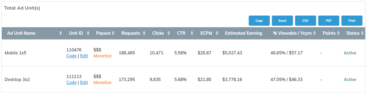 Tap Native Dashboard