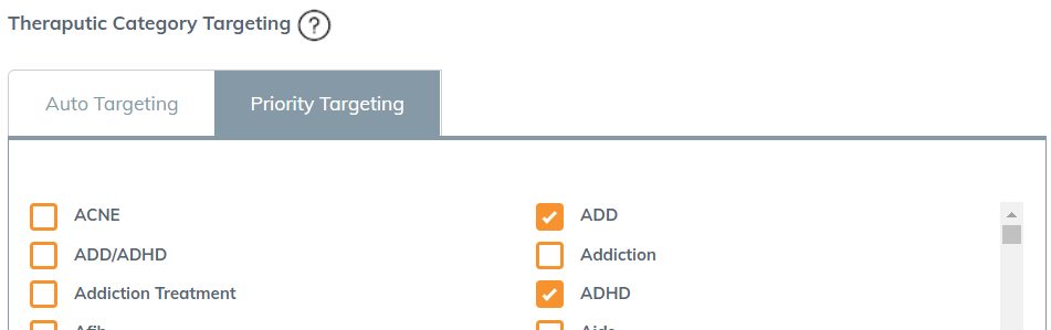 Therapeutic Category Targeting